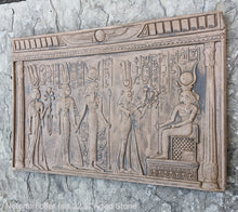 Load image into Gallery viewer, Egyptian Nefertari offer Isis Sculptural wall plaque reproduction www.NEO-MFG.com 22.5"
