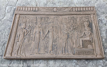 Load image into Gallery viewer, Egyptian Nefertari offer Isis Sculptural wall plaque reproduction www.NEO-MFG.com 22.5"