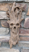 Load image into Gallery viewer, Greenman Whispering Wilhelm green man OLD Tree Sculptural wall relief carving plaque www.Neo-Mfg.com 19"