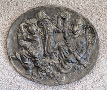 Load image into Gallery viewer, Cherub Angel 3 Graces wall sculpture plaque 18" Neo-mfg