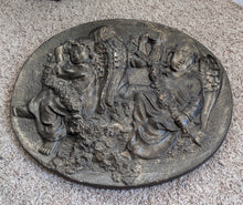 Load image into Gallery viewer, Cherub Angel 3 Graces wall sculpture plaque 18" Neo-mfg