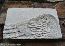 Load image into Gallery viewer, Angel Wings 2pc wall sculpture statue plaque www.Neo-Mfg.com Memorial 11.5" each - Sold as Pair