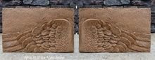 Load image into Gallery viewer, Angel Wings 2pc wall sculpture statue plaque www.Neo-Mfg.com Memorial 11.5" each - Sold as Pair