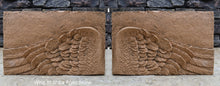 Load image into Gallery viewer, Angel Wings 2pc wall sculpture statue plaque www.Neo-Mfg.com Memorial 11.5" each - Sold as Pair