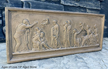 Load image into Gallery viewer, Roman Greek Thorvaldsen The Ages of Love 1824 Cherub nursery plaque wall relief www.Neo-Mfg.com 13"