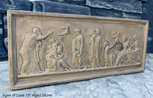 Load image into Gallery viewer, Roman Greek Thorvaldsen The Ages of Love 1824 Cherub nursery plaque wall relief www.Neo-Mfg.com 13"