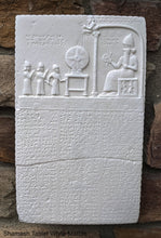 Load image into Gallery viewer, Babylonian Tablet of Shamash Sun god tablet Museum reproduction plaque www.NEO-MFG.com 11"