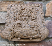 Load image into Gallery viewer, Wiccan Cerridwen Goddess Maiden Wall Plaque Sculpture Pagan 10" www.Neo-Mfg.com mythical