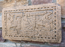 Load image into Gallery viewer, History Aztec Mayan Palace tomb carving wall plaque art 12.5" www.Neo-Mfg.com a3