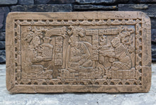 Load image into Gallery viewer, History Aztec Mayan Palace tomb carving wall plaque art 12.5" www.Neo-Mfg.com a3