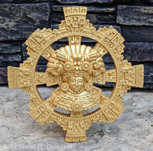 Load image into Gallery viewer, History Aztec Maya Artifact Carved Rimel Sun Stone Sculpture Statue 11" Tall Neo-Mfg L1