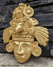 Load image into Gallery viewer, History Aztec Maya Artifact Warrior mask Sculpture Statue 11" Tall www.Neo-Mfg.com