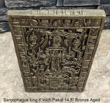 Load image into Gallery viewer, History Aztec Mayan sarcophagus of king K’inich Janaab’ Pakal wall plaque art 14.5" www.Neo-Mfg.com high relief detail
