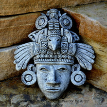Load image into Gallery viewer, History Aztec Maya Artifact Warrior mask Sculpture Statue 11" Tall www.Neo-Mfg.com