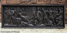 Load image into Gallery viewer, Greek Roman Sarcophagus Battle Scene Sculpture museum reproduction art 26" www.Neo-Mfg.com home decor relief