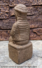 Load image into Gallery viewer, Sumerian Sculptural woman with aryballo www.Neo-Mfg.com 7.87" Museum reproduction
