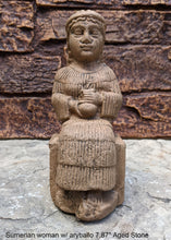 Load image into Gallery viewer, Sumerian Sculptural woman with aryballo www.Neo-Mfg.com 7.87" Museum reproduction