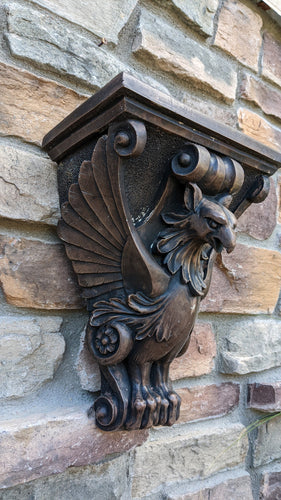 Griffin Gargoyle wall Shelf wing phoenix eagle sculpture www.NEO-MFG.com 13