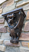 Load image into Gallery viewer, Griffin Gargoyle wall Shelf wing phoenix eagle sculpture www.NEO-MFG.com 13" corbel