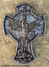 Load image into Gallery viewer, Historical religious Mythological St. Michael the Archangel wall angel 12" sculpture plaque Sculpture www.Neo-mfg.com a6