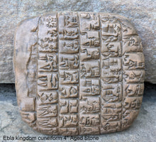 Load image into Gallery viewer, Sumerian Cuneiform tablet Ebla kingdom Royal Palace Sculptural reproduction plaque www.Neo-Mfg.com 4" Museum reproduction