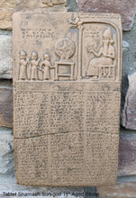 Load image into Gallery viewer, Babylonian Tablet of Shamash Sun god tablet Museum reproduction plaque www.NEO-MFG.com 11"