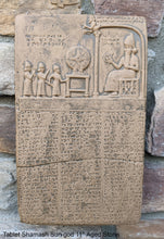 Load image into Gallery viewer, Babylonian Tablet of Shamash Sun god tablet Museum reproduction plaque www.NEO-MFG.com 11"