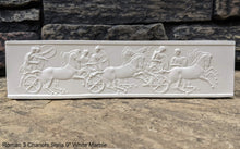 Load image into Gallery viewer, History Roman 3 Chariots Stela Fragment Sculptural wall relief plaque www.Neo-Mfg.com 9"