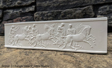 Load image into Gallery viewer, History Roman 3 Chariots Stela Fragment Sculptural wall relief plaque www.Neo-Mfg.com 9"