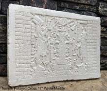 Load image into Gallery viewer, Aztec Mayan Temple Foliated Cross Tablet Sculpture 17" www.Neo-Mfg.com Plaque relief carving