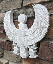 Load image into Gallery viewer, Egyptian Horus w/ sun disc Sculpture museum reproduction art 15.5" www.Neo-Mfg.com home decor relief