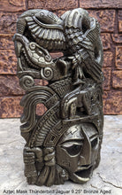 Load image into Gallery viewer, Aztec Maya Artifact mask Thunderbird Jaguar Sculpture Statue 9.25" Tall www.Neo-Mfg.com