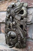 Load image into Gallery viewer, Aztec Maya Artifact mask Thunderbird Jaguar Sculpture Statue 9.25" Tall www.Neo-Mfg.com