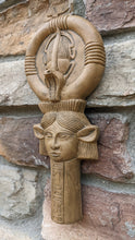 Load image into Gallery viewer, Egyptian Ankh Key Of Life Goddess Hathor sculpture carving www.NEO-MFG.com 9.8"