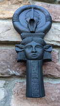 Load image into Gallery viewer, Egyptian Ankh Key Of Life Goddess Hathor sculpture carving www.NEO-MFG.com 9.8"