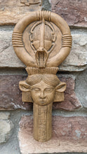 Load image into Gallery viewer, Egyptian Ankh Key Of Life Goddess Hathor sculpture carving www.NEO-MFG.com 9.8"