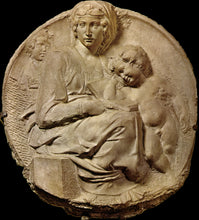 Load image into Gallery viewer, Michelangelo Pitti Tondo Wall Plaque Sculptural Frieze Carving 10.5" www.NEO-MFG.com Museum reproduction