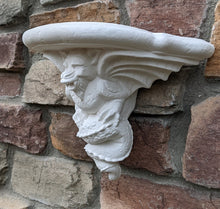 Load image into Gallery viewer, Gargoyle Satyr wall Shelf corbel Grotesque goblin dragon mythical sculpture www.NEO-MFG.com 11" winged