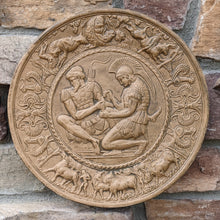 Load image into Gallery viewer, Roman Greek Achilleus & Patrocle sculptural Wall frieze plaque relief www.Neo-Mfg.com 12.125"