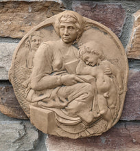 Load image into Gallery viewer, Michelangelo Pitti Tondo Wall Plaque Sculptural Frieze Carving 10.5" www.NEO-MFG.com Museum reproduction