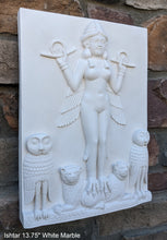Load image into Gallery viewer, Babylonian Burney Relief Queen of Night GODDESS ISHTAR Mesopotamia Sculptural relief carving plaque www.Neo-Mfg.com 13.75"