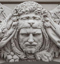 Load image into Gallery viewer, Roman Greek Hercules w/ lion Sculptural Wall relief www.Neo-Mfg.com Potsam Germany 14"
