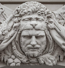 Load image into Gallery viewer, Roman Greek Hercules w/ lion Sculptural Wall relief www.Neo-Mfg.com Potsam Germany 14"