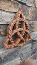 Load image into Gallery viewer, Celtic decor Trinity Knot triquetra Wall Plaque sculpture Irish www.Neo-Mfg.com 12"