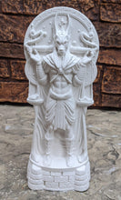 Load image into Gallery viewer, Egyptian Anubis scales weight heart Sculptural wall relief plaque www.Neo-Mfg.com Hunefer 9"