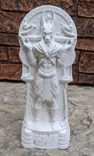 Load image into Gallery viewer, Egyptian Anubis scales weight heart Sculptural wall relief plaque www.Neo-Mfg.com Hunefer 9"