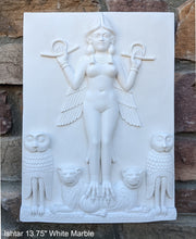 Load image into Gallery viewer, Babylonian Burney Relief Queen of Night GODDESS ISHTAR Mesopotamia Sculptural relief carving plaque www.Neo-Mfg.com 13.75"