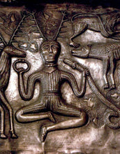 Load image into Gallery viewer, Wiccan Celtic Horned God Herne Cernunnos Wall Plaque Sculpture Pagan 6.25" www.Neo-Mfg.com mythical