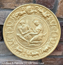 Load image into Gallery viewer, Roman Greek Achilleus & Patrocle sculptural Wall frieze plaque relief www.Neo-Mfg.com 12.125"