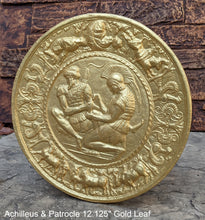 Load image into Gallery viewer, Roman Greek Achilleus & Patrocle sculptural Wall frieze plaque relief www.Neo-Mfg.com 12.125"